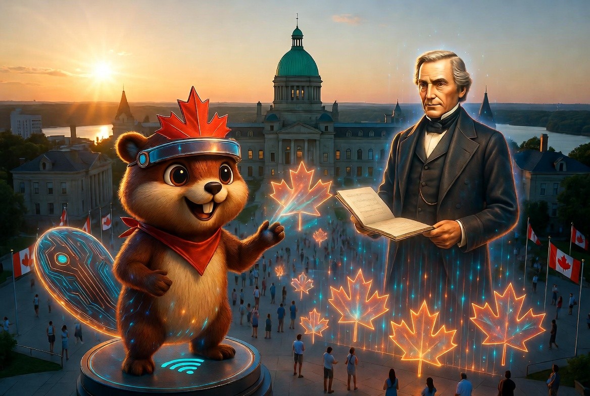 Sparky the Beaver — Fredericton Holograms mascot