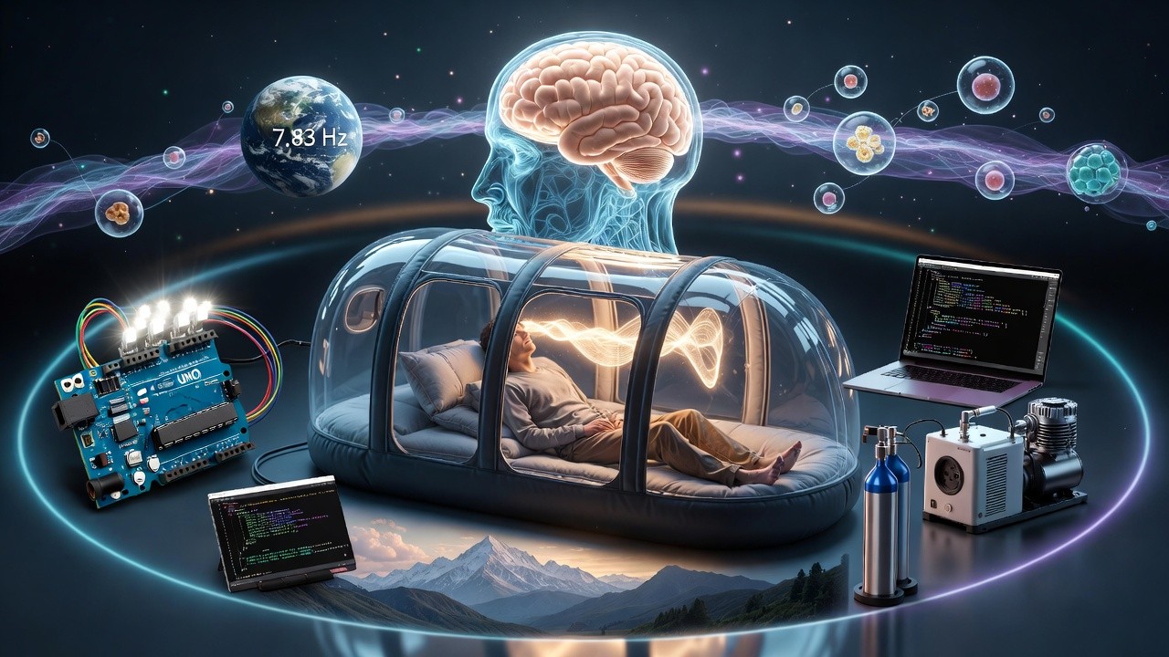 HBOT Chamber with 7.83 Hz Schumann Resonance Frequency Integration and Arduino Hardware Setup
