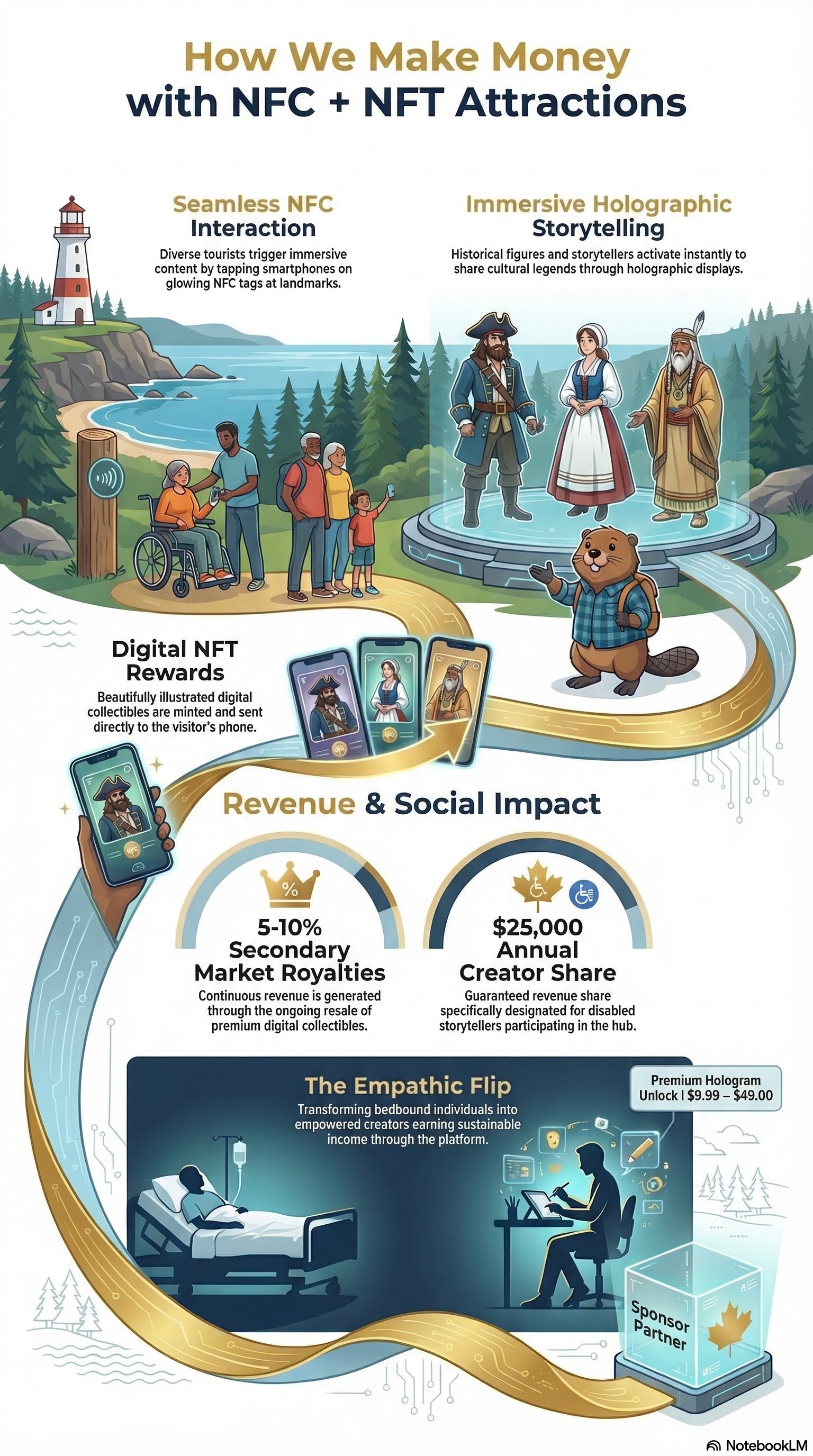 How We Make Money with NFC + NFT Attractions — Revenue & Social Impact Model